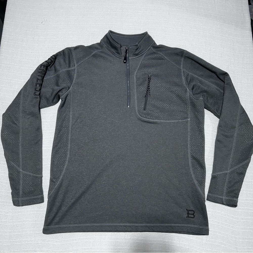 Ariat Relentless Trevor Brazile 1/4 Zip Pullover - Gray Heather - Men's Large